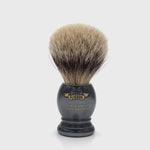 360° video pearl grey shaving brush