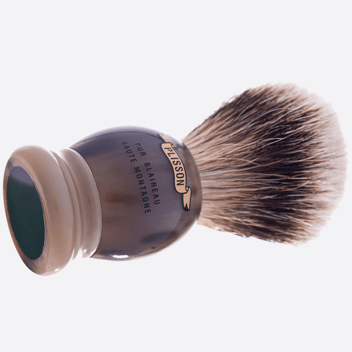 Plisson Original horn shaving brush side